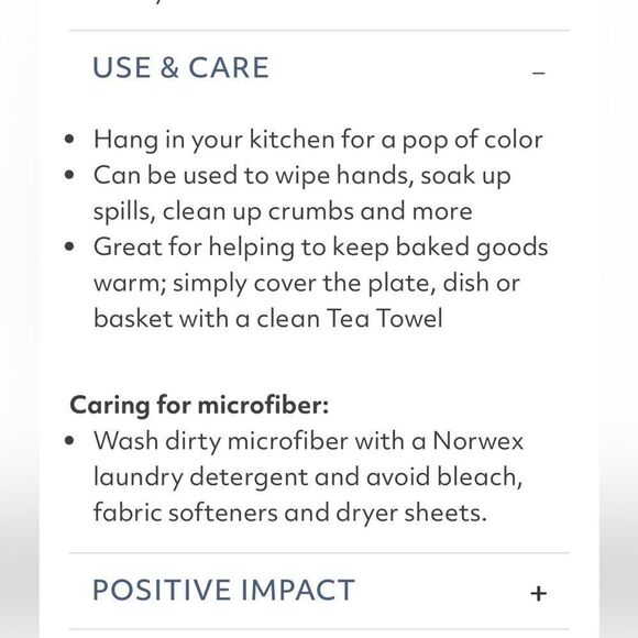 Norwex Tea Towels Limited Edition Soft Blossoms/Brush Strokes NWT - Picture 11 of 11